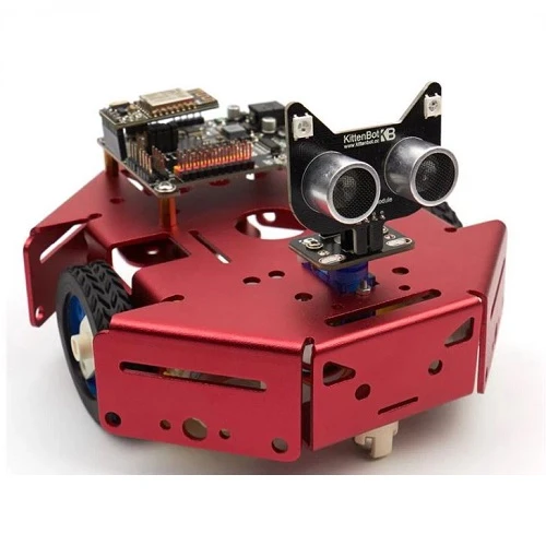 Red KittenBot DIY Robot Kit for Arduino Scratch （with Battery）